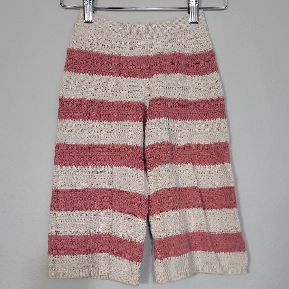 Jessica Simpson Toddler Girls Wide Leg Cropped Pants Size 4T Crochet Knit